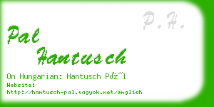 pal hantusch business card